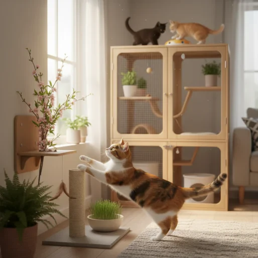 Enrichissement printanier pour chats d'intérieur