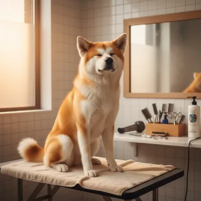 日本梅雨季节秋田犬的美容护理指南