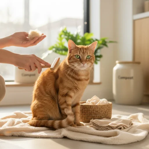 Nachhaltige Katzenpflege im Haushalt: Wiederverwendbare Tücher, kompostierbare Bürsten und Haarnutzung